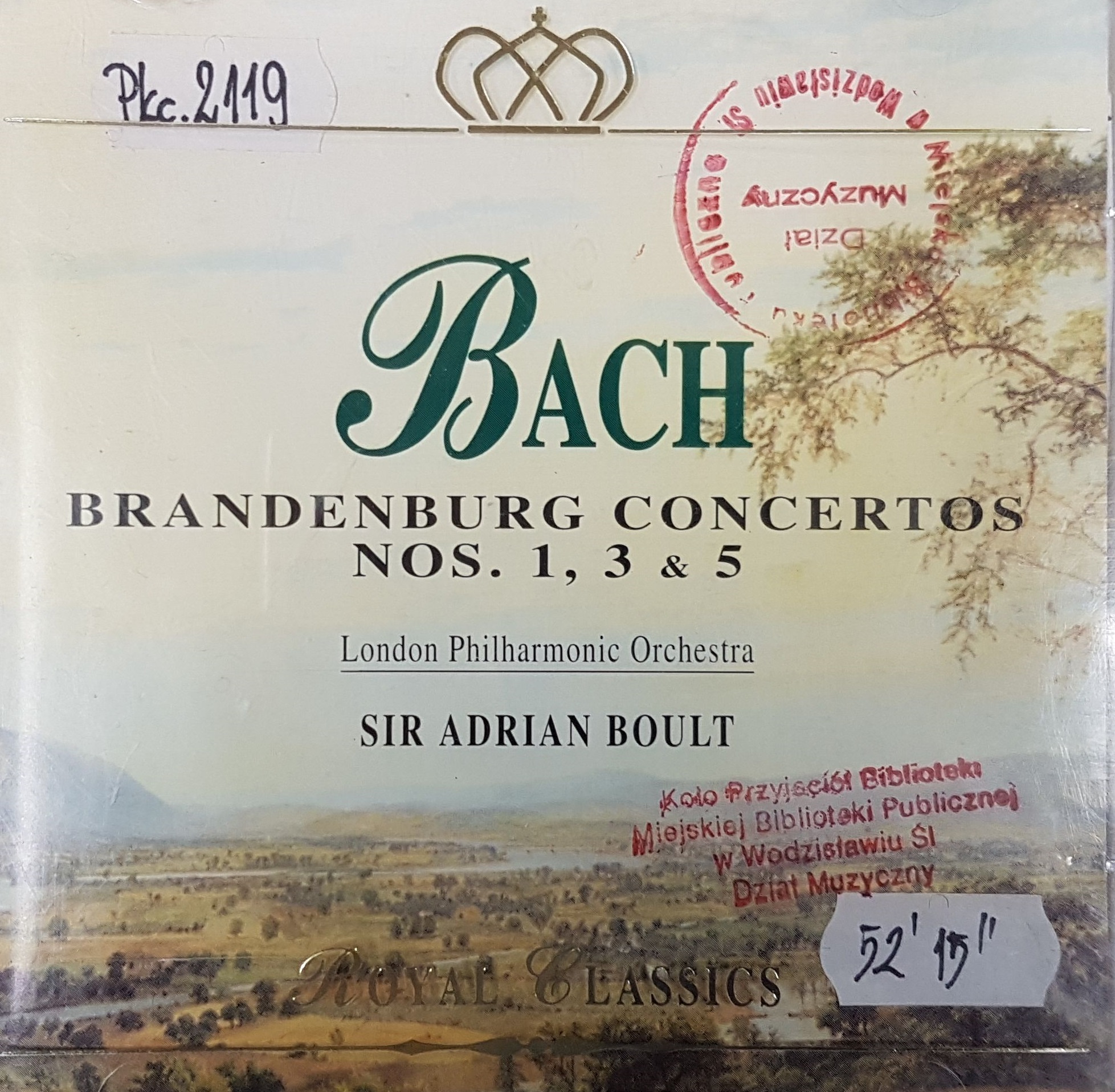 BACH JOHANN SEBASTIAN – Brandenburg Concertos No. 1, 3, 5