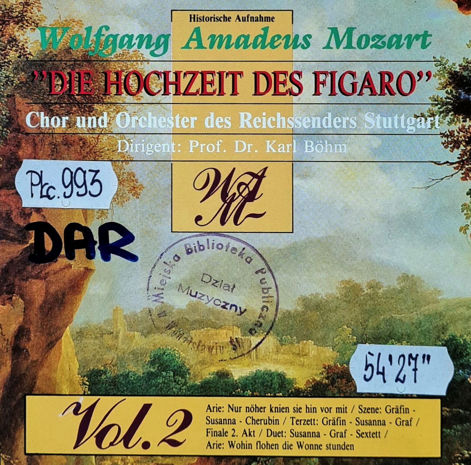 MOZART WOLFGANG AMADEUSZ - Die Hochzeit Des Figaro (Akt 2)