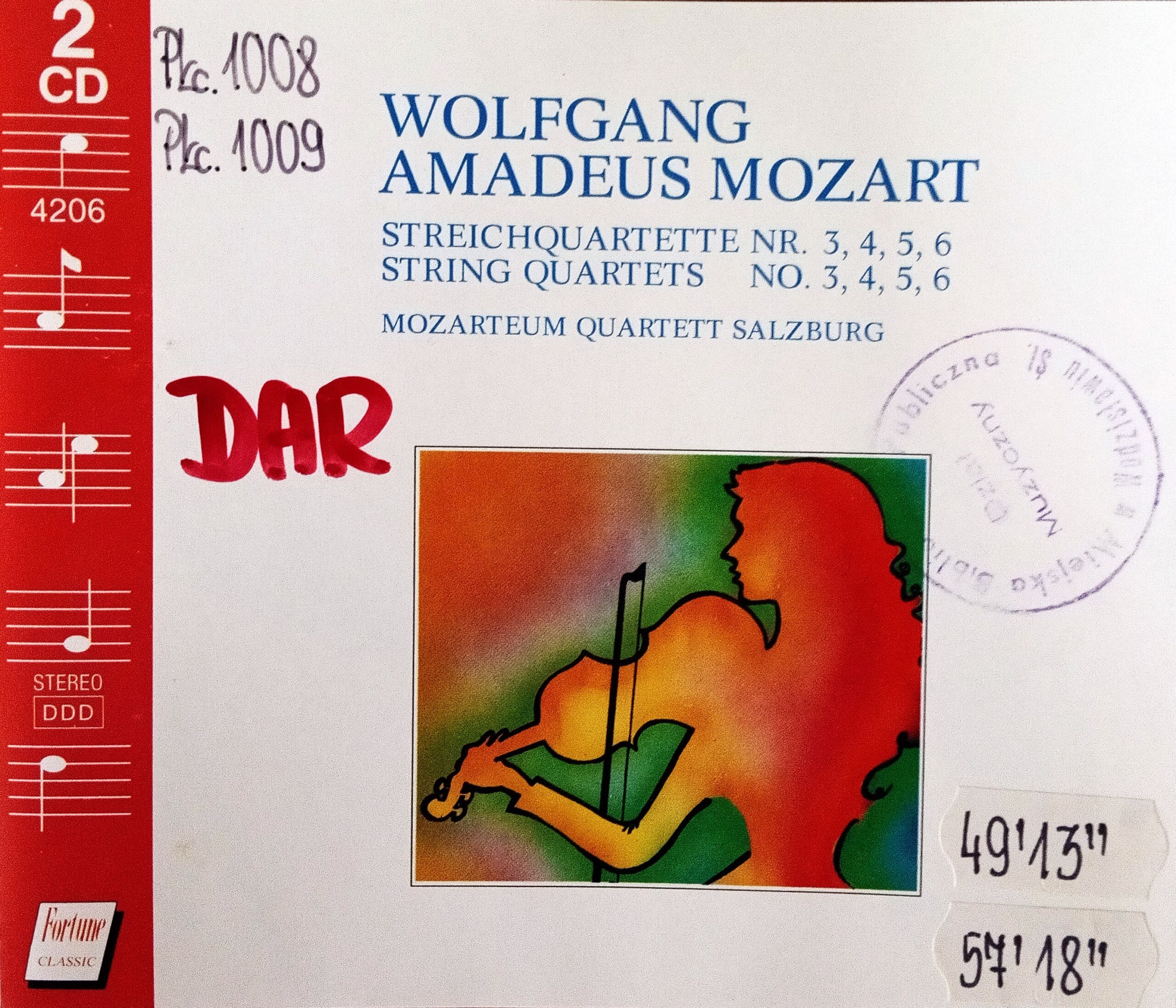 MOZART WOLFGANG AMADEUSZ - String Quartets No. 3, 4, 5, 6
