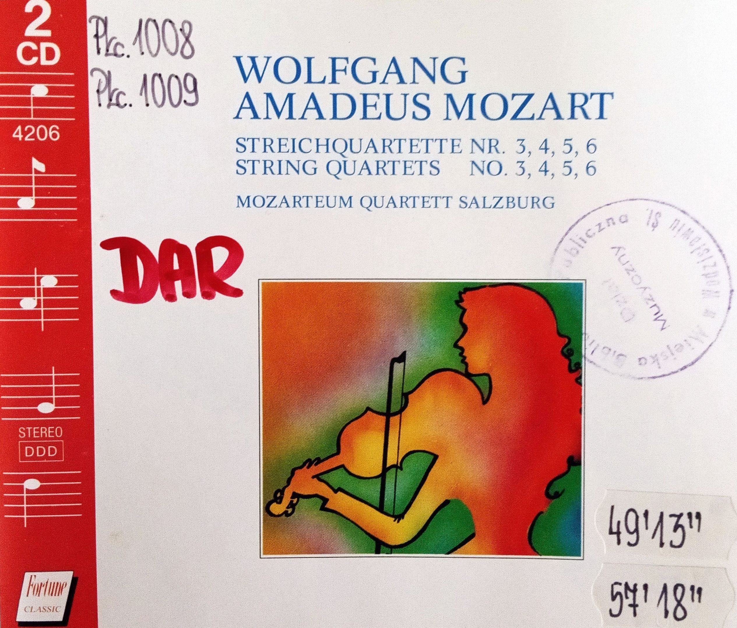 MOZART WOLFGANG AMADEUSZ – String Quartets No. 3, 4, 5, 6