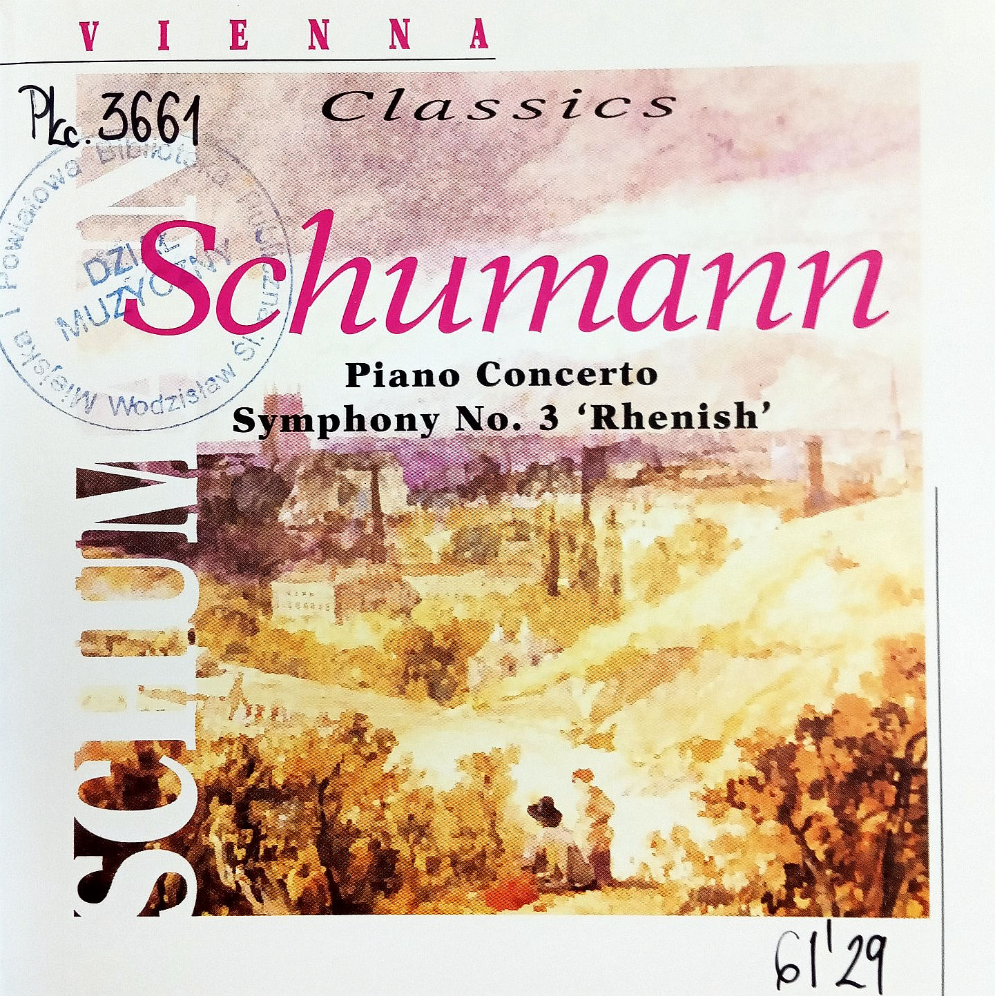SCHUMANN ROBERT – Piano Concerto, Symphony No. 3 Rhenish
