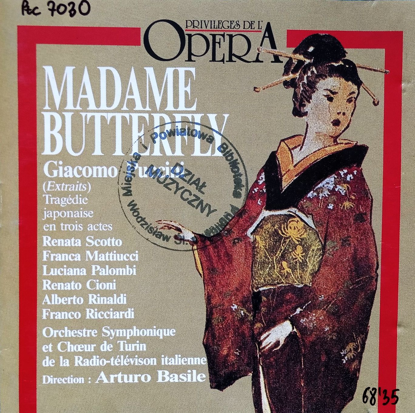 PUCCINI GIACOMO - Madame Butterfly