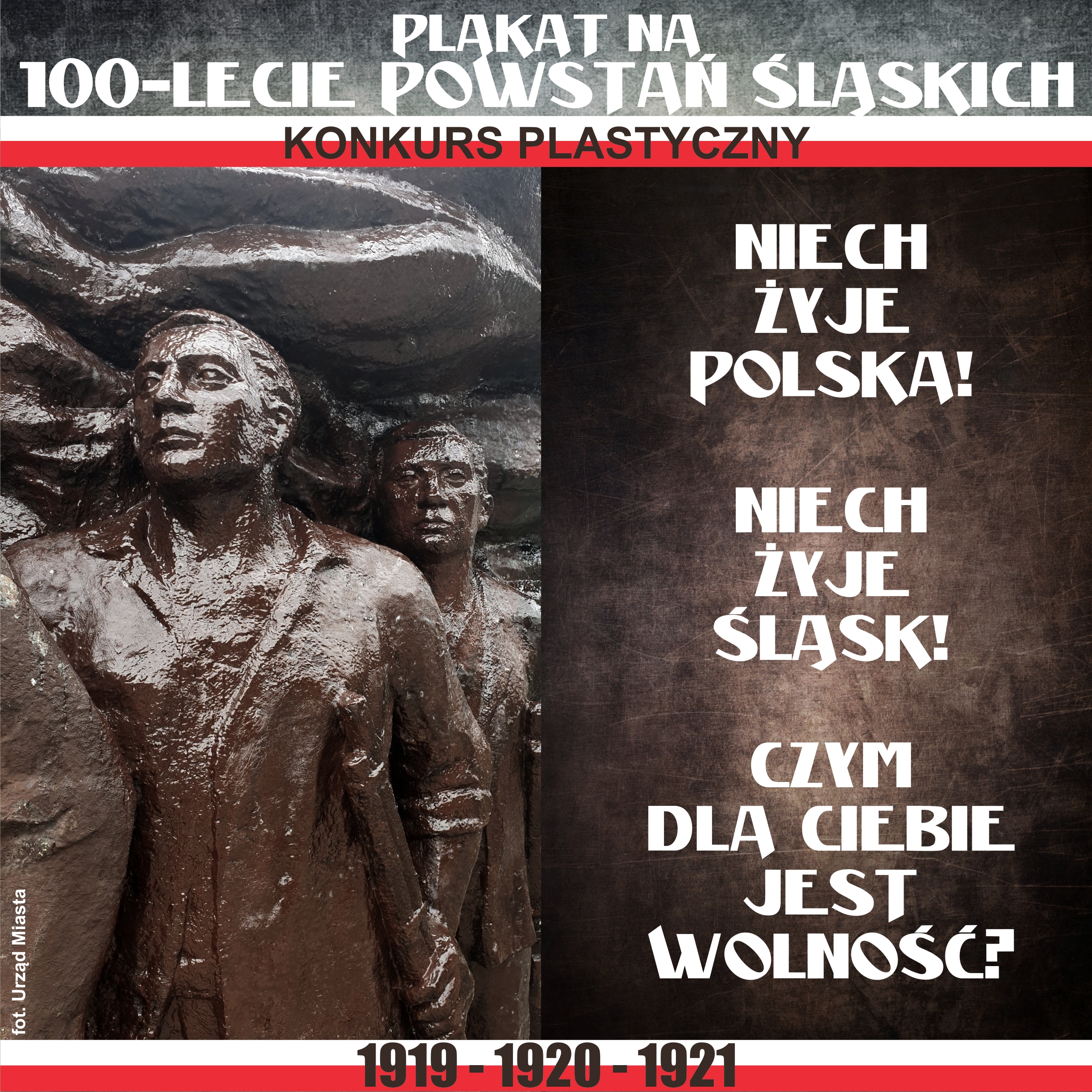 Plakat Na 100-lecie Powstań Śląskich - Konkurs Plastyczny - Grafika Informacyjna