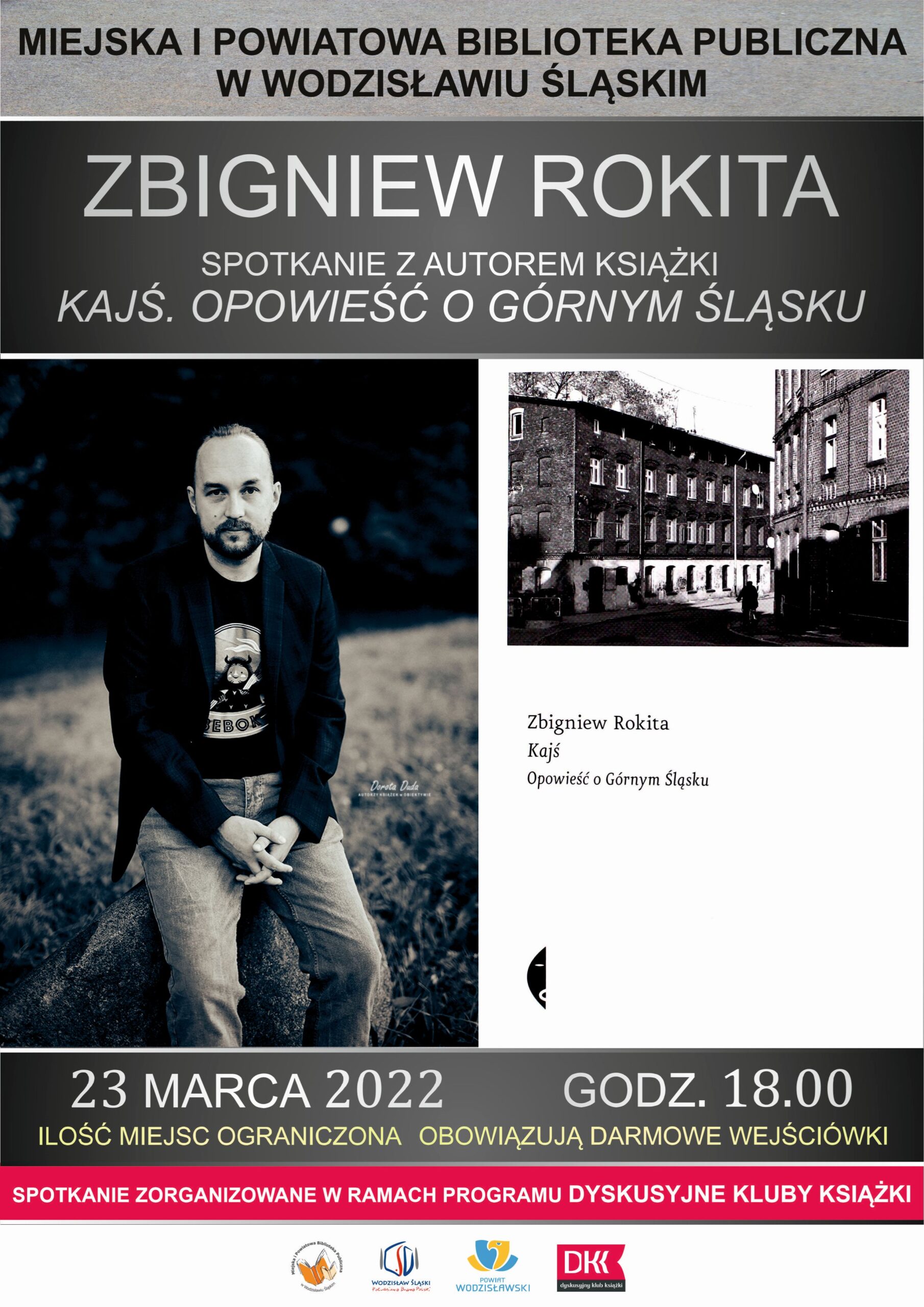 Zbigniew Rokita - spotkanie z autorem książki "Kajś. Opowieść o Górnym Śląsku" - 23 marca 2022, godz. 18.00