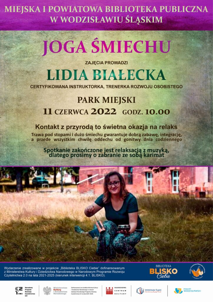 Joga śmiechu - Lidia Białecka - Park Miejski - 11 czerwca 2022, godz. 10.00