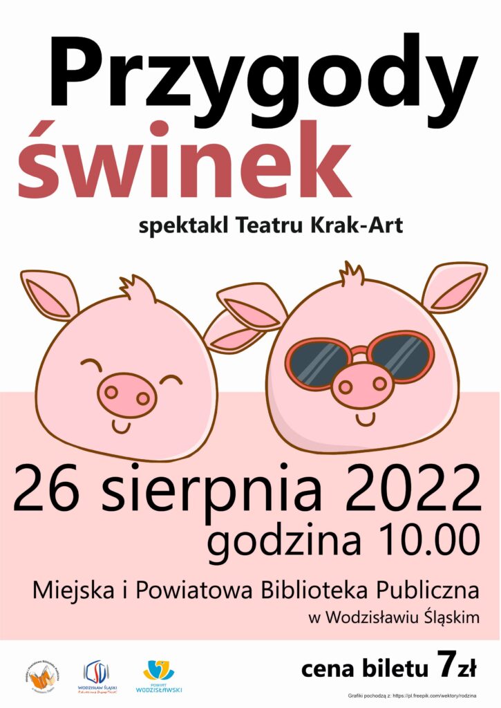 Przygody świnek - Spektakl Teatru Krak-Art - plakat