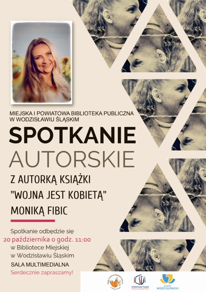 Monika Fibic - spotkanie autorskie, październik - plakat