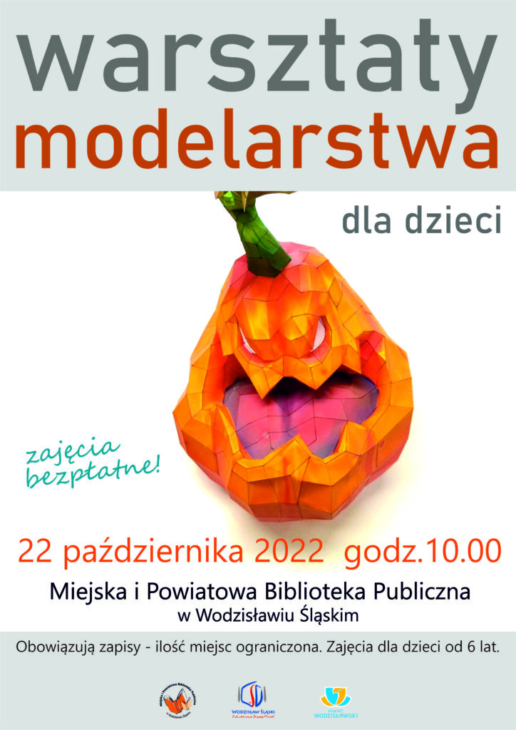 Warsztaty modelarstwa dla dzieci - październik 2022 - plakat