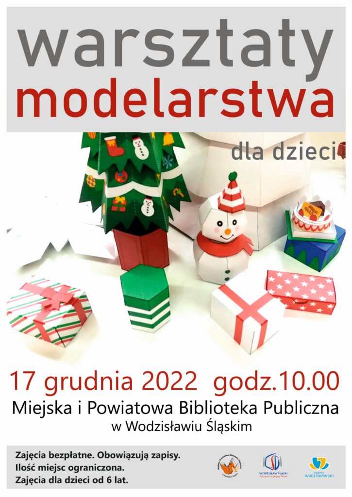 Warsztaty modelarstwa, grudzień 2022 - plakat