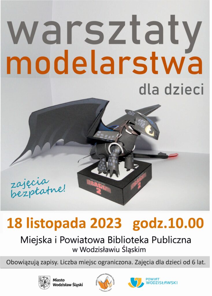 Warsztaty modelarstwa, listopad 2023 - plakat