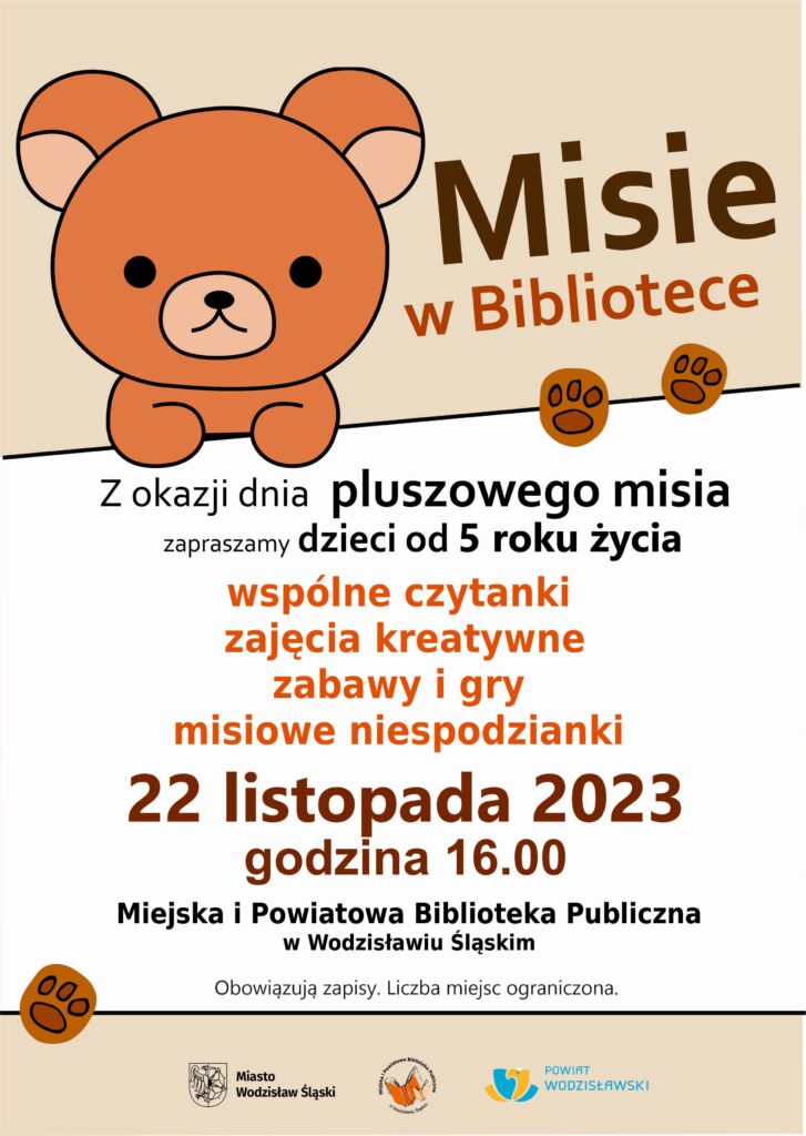 Misie w Bibliotece 2023 - plakat