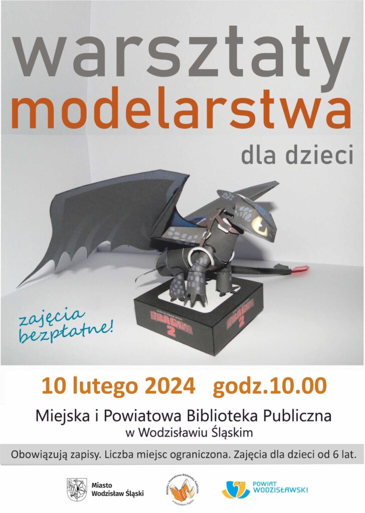 Warsztaty modelarstwa, luty 2024 - plakat
