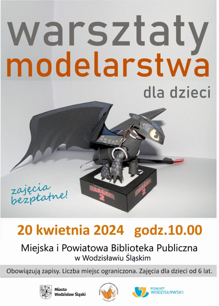 Warsztaty modelarstwa, kwiecień 2024 - plakat
