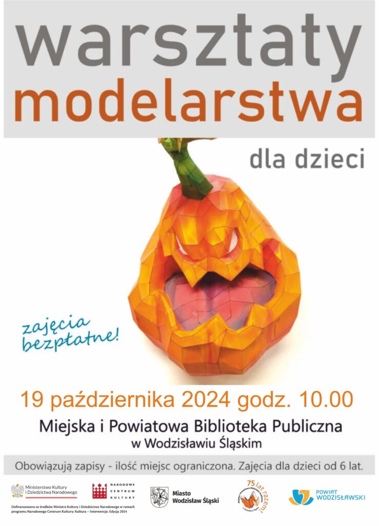 Warsztaty modelarstwa dla dzieci 2024, spotkanie październikowe1 - plakat