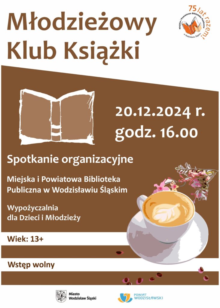 Młodzieżowy Klub Książki, spotkanie organizacyjne 2024 - plakat